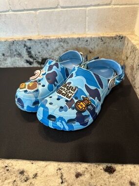Bape crocs kids size 5